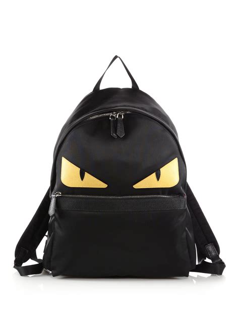 fendi monster backpack yellow